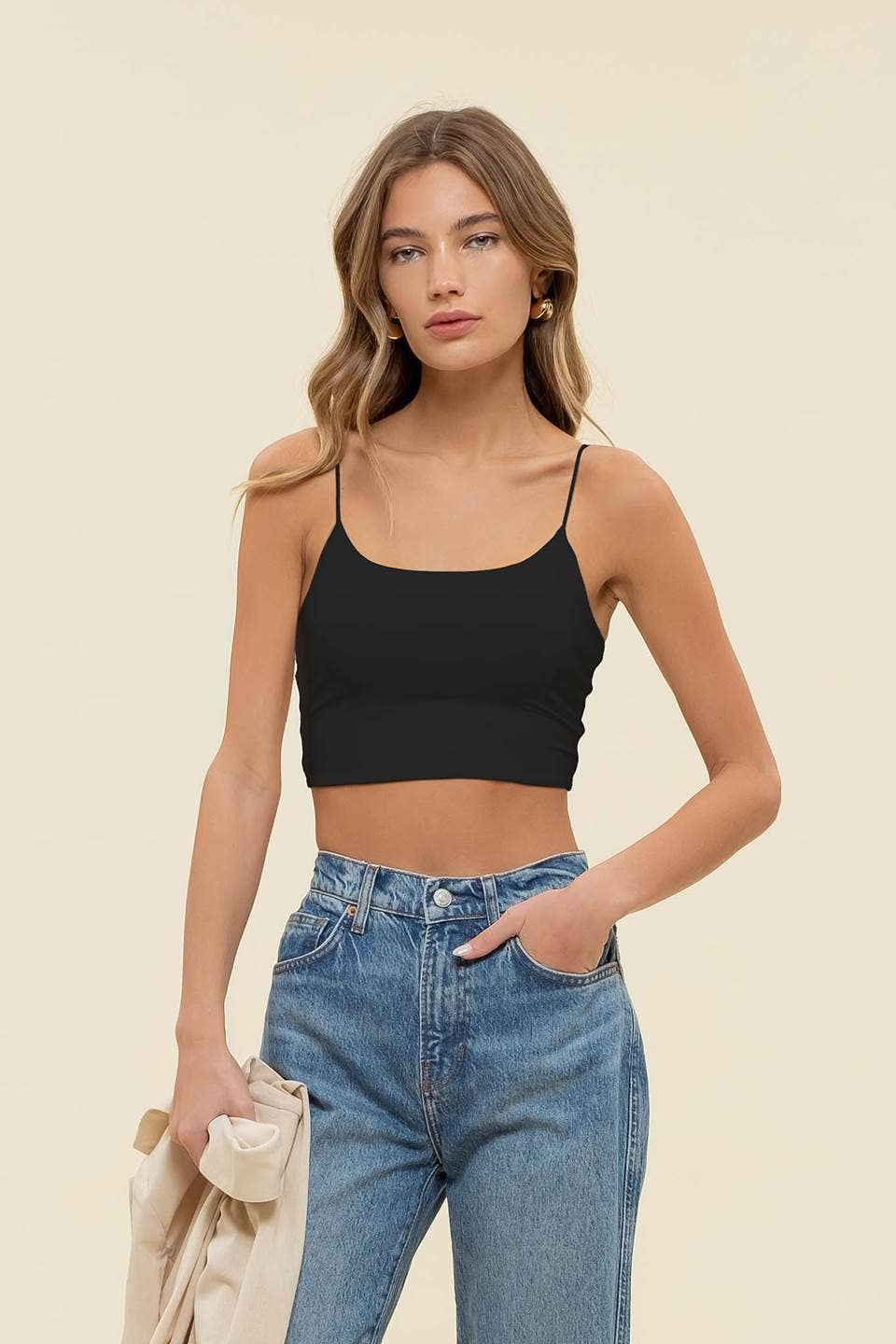 SEAMLESS CROPPED CAMI TOP