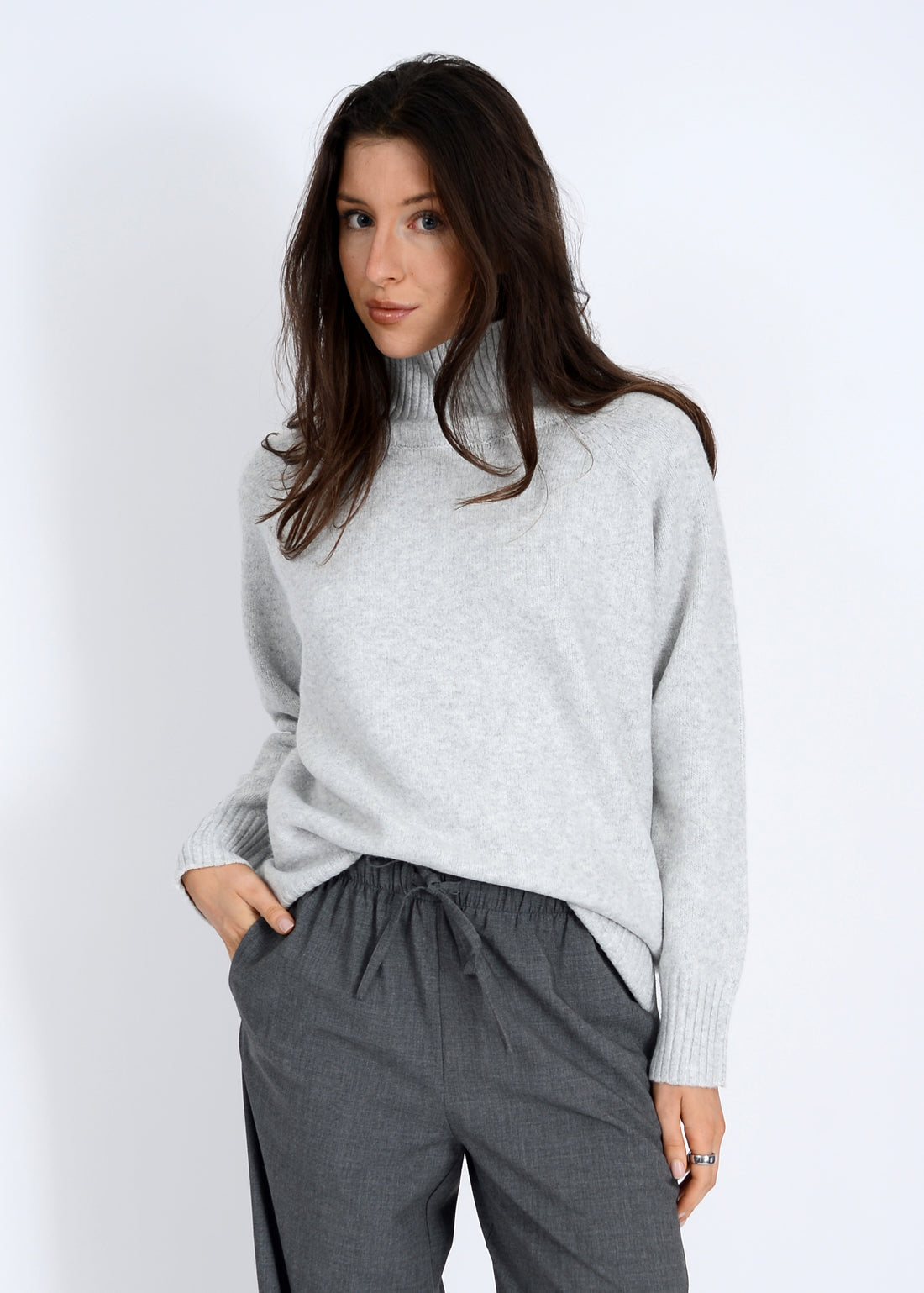 ANTHOUSA MOCK NECK PULLOVER SWEATER