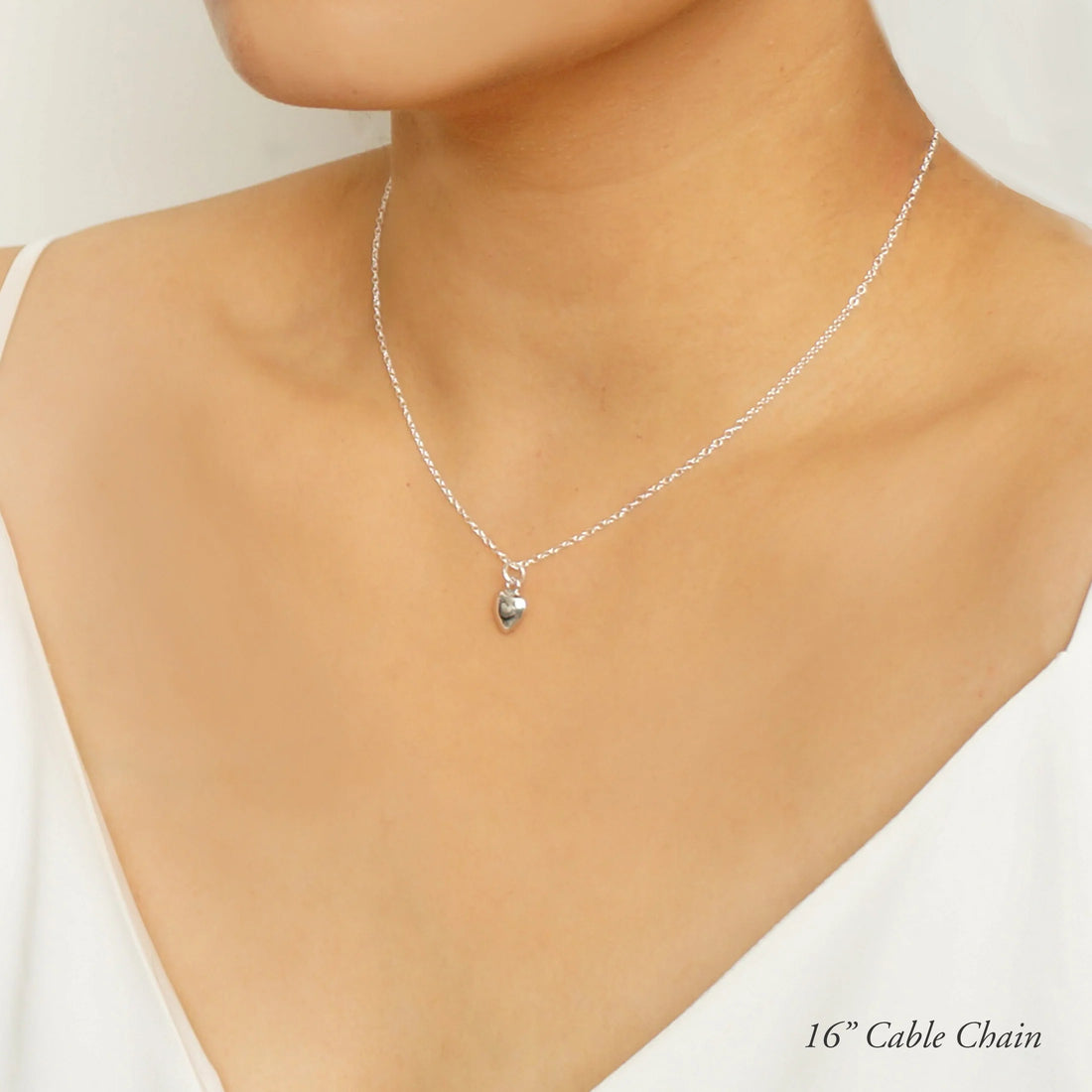 STERLING SILVER HEART NECKLACE