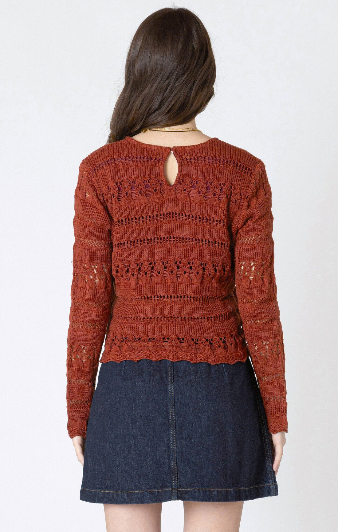 MARION SCALLOPED HEM SWEATER