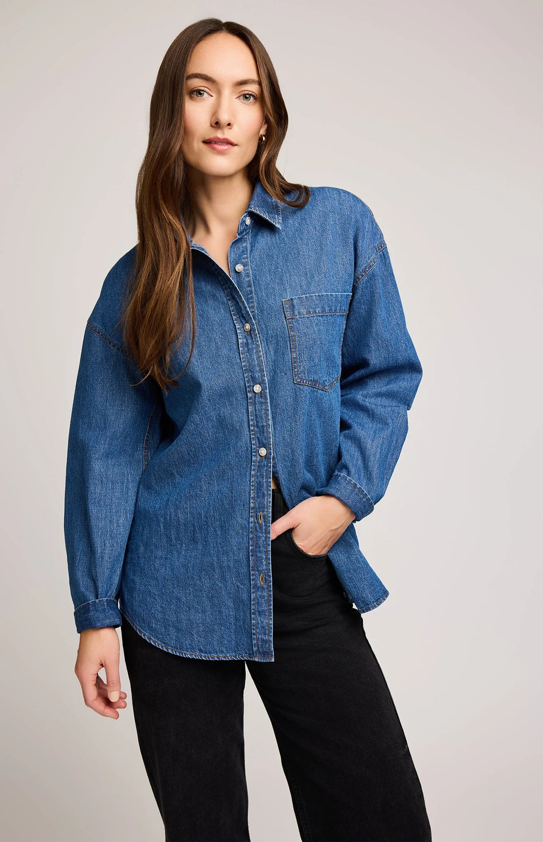 WHITNEY DENIM BUTTON DOWN