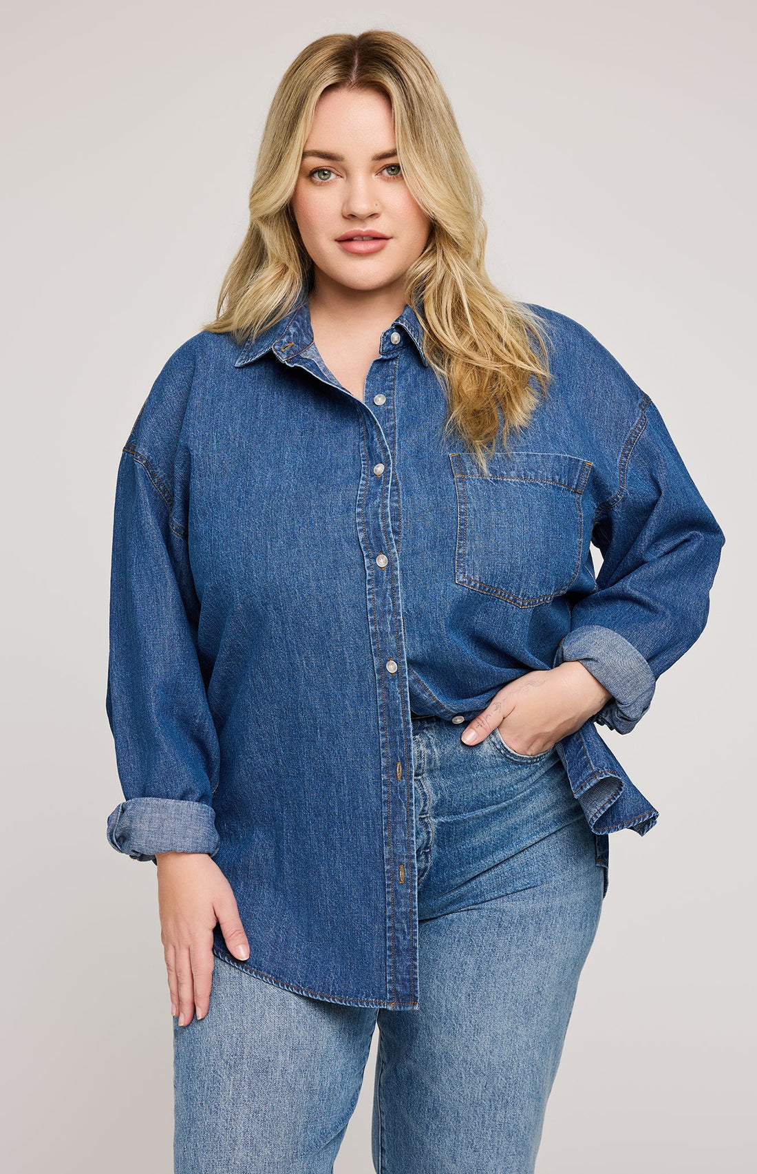 WHITNEY DENIM BUTTON DOWN