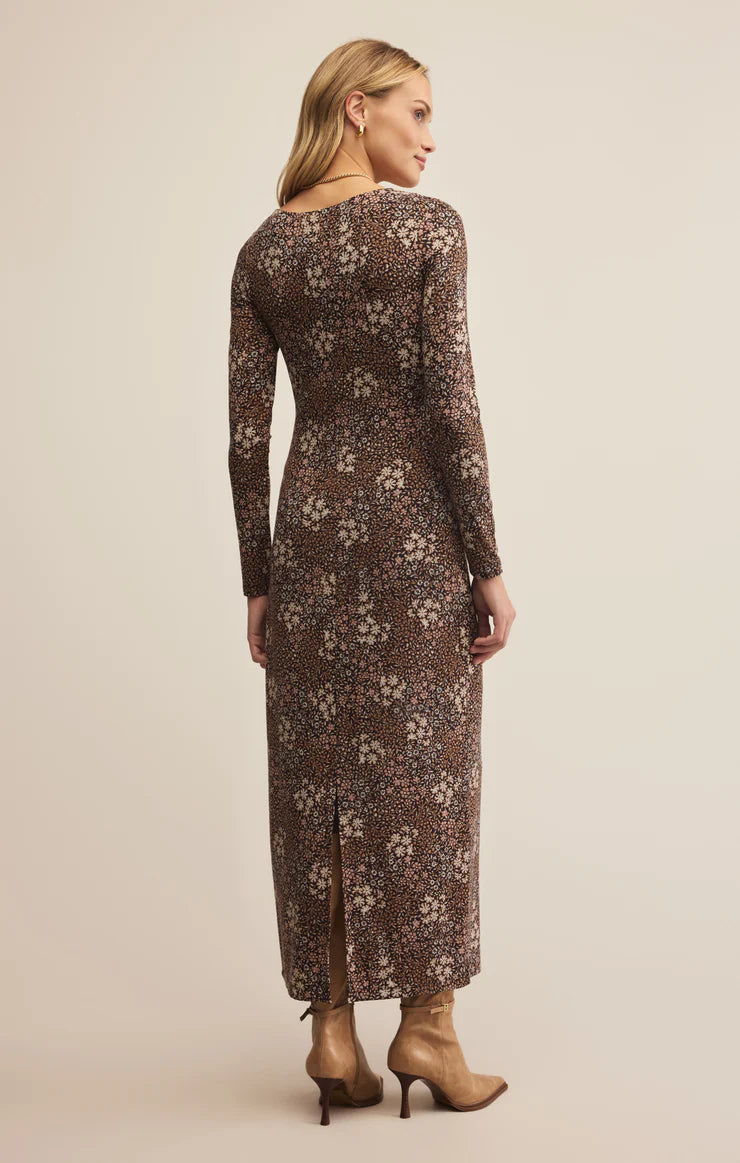 SABLE FLORAL MIDI DRESS