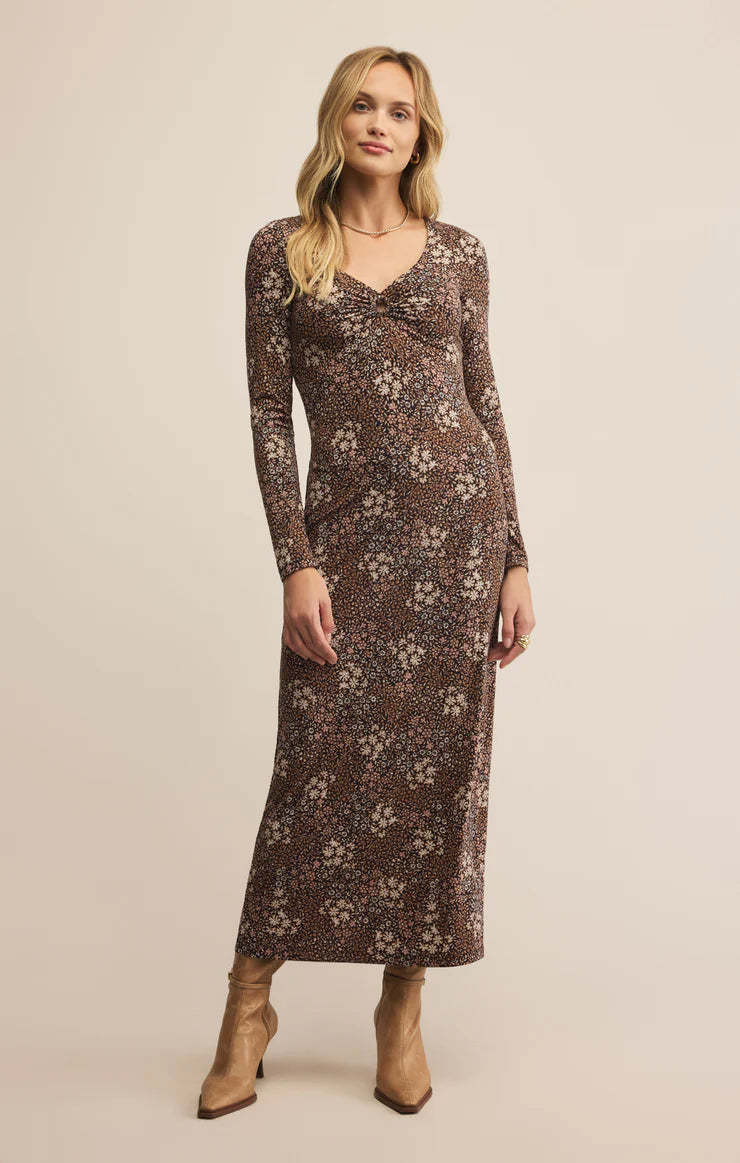 SABLE FLORAL MIDI DRESS