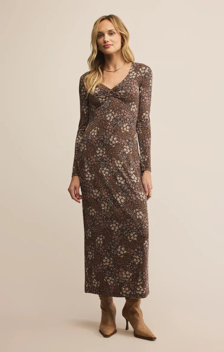 SABLE FLORAL MIDI DRESS