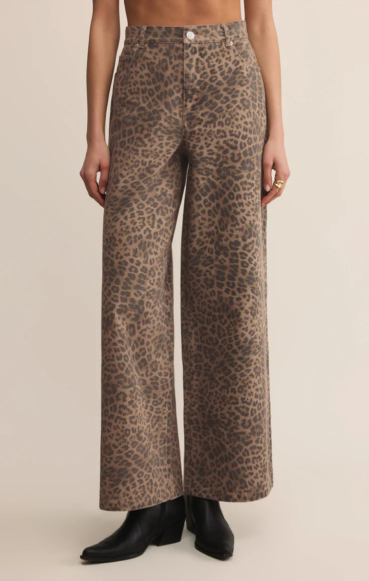 MARLI DENIM LEOPARD PANT