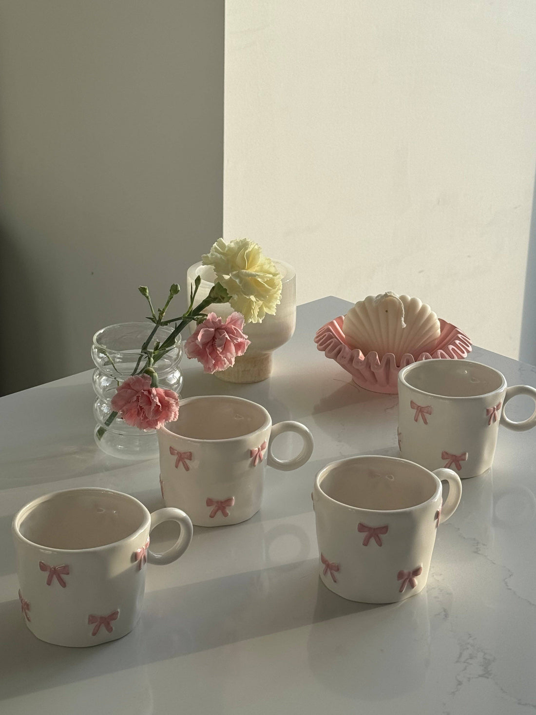 HANDMADE PINK BOW MUG