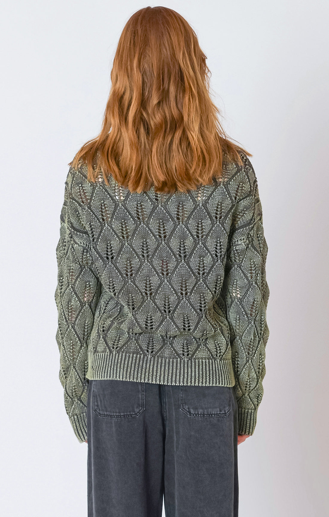 JESS OPEN KNIT CREWNECK SWEATER