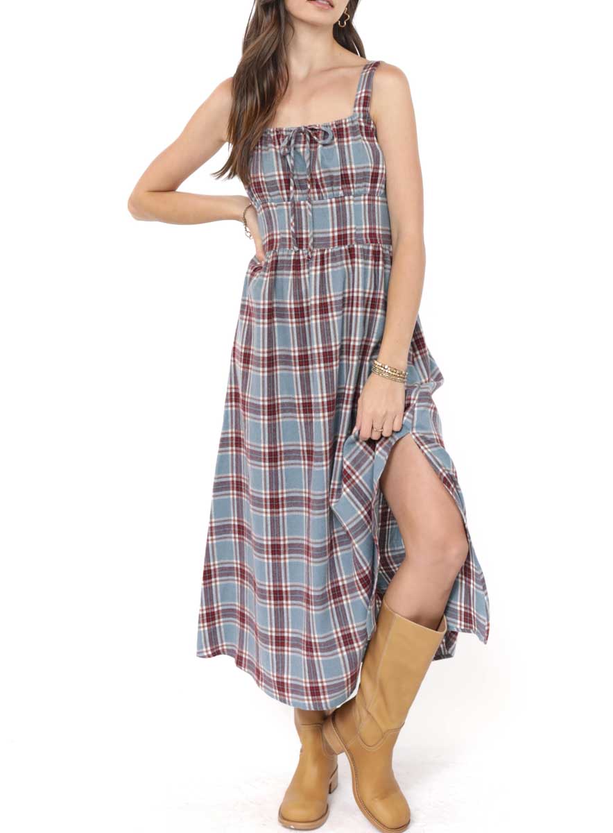FLANNEL CURE MILKMAID DRESS