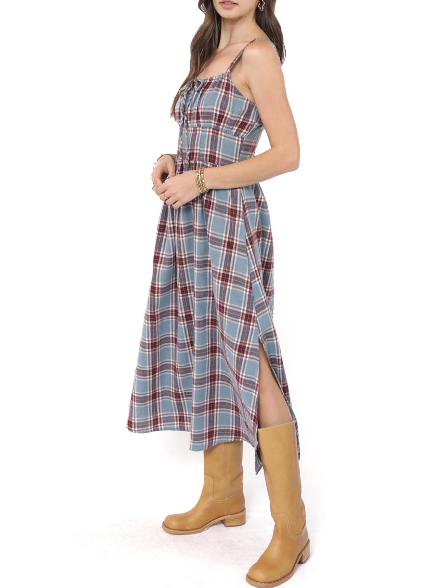 FLANNEL CURE MILKMAID DRESS