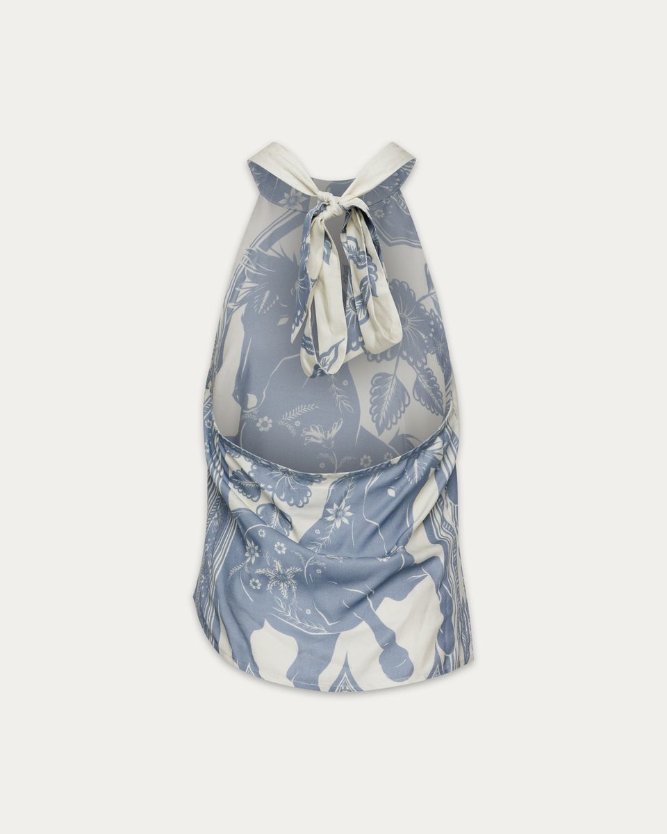 WESTERN BOHO HALTER TOP