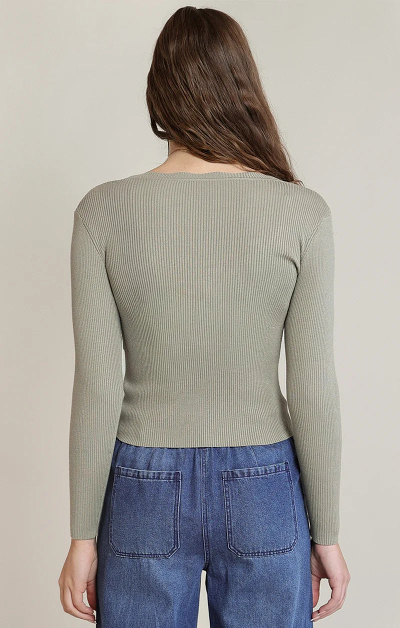 Sage Scallop Top