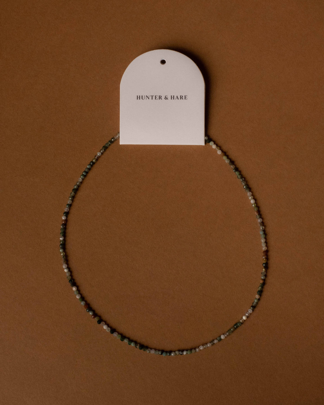 May Natural Stone Necklace - Indian Agate