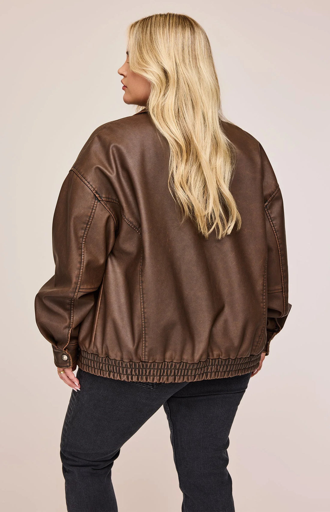 DANICA VEGAN LEATHER BOMBER