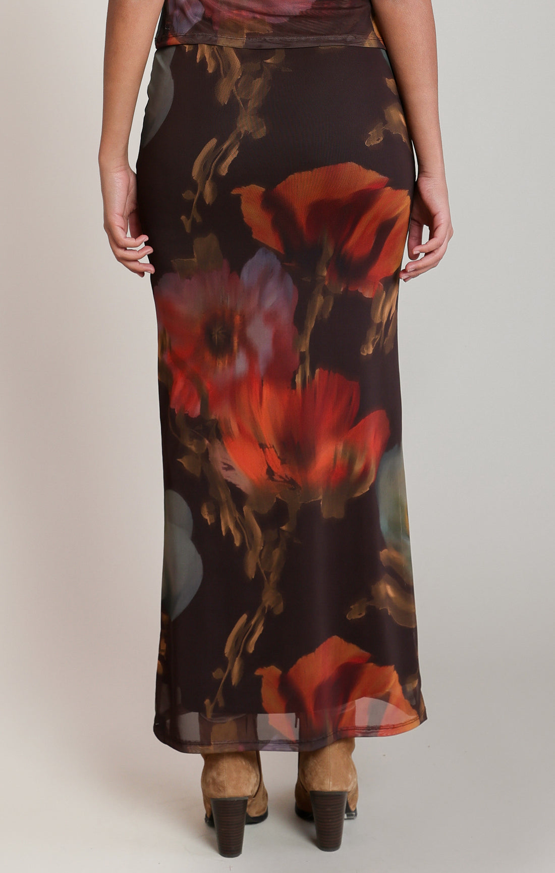 Francis floral mesh skirt