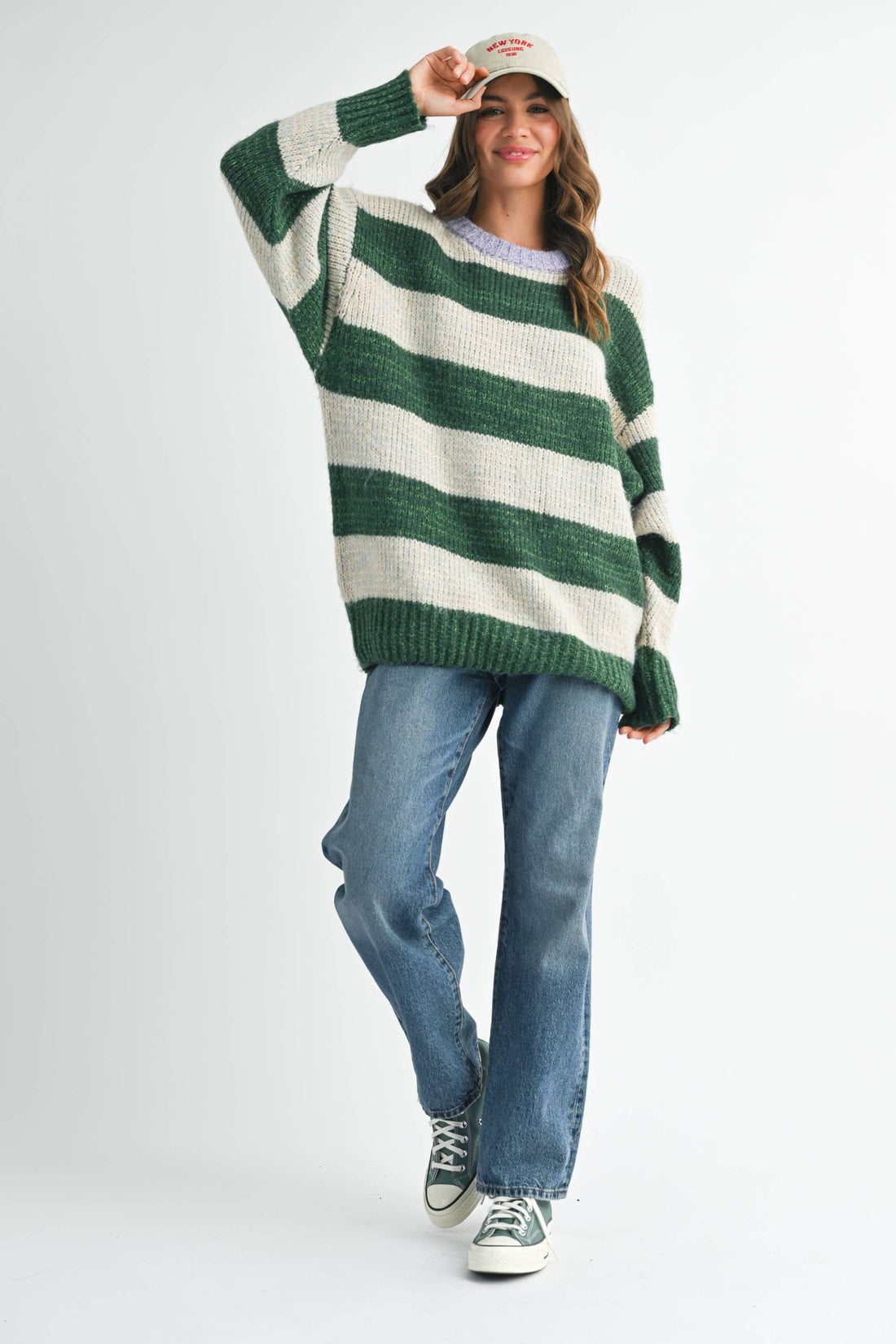 GWEN OVERSIZED STRIPED SWEATER
