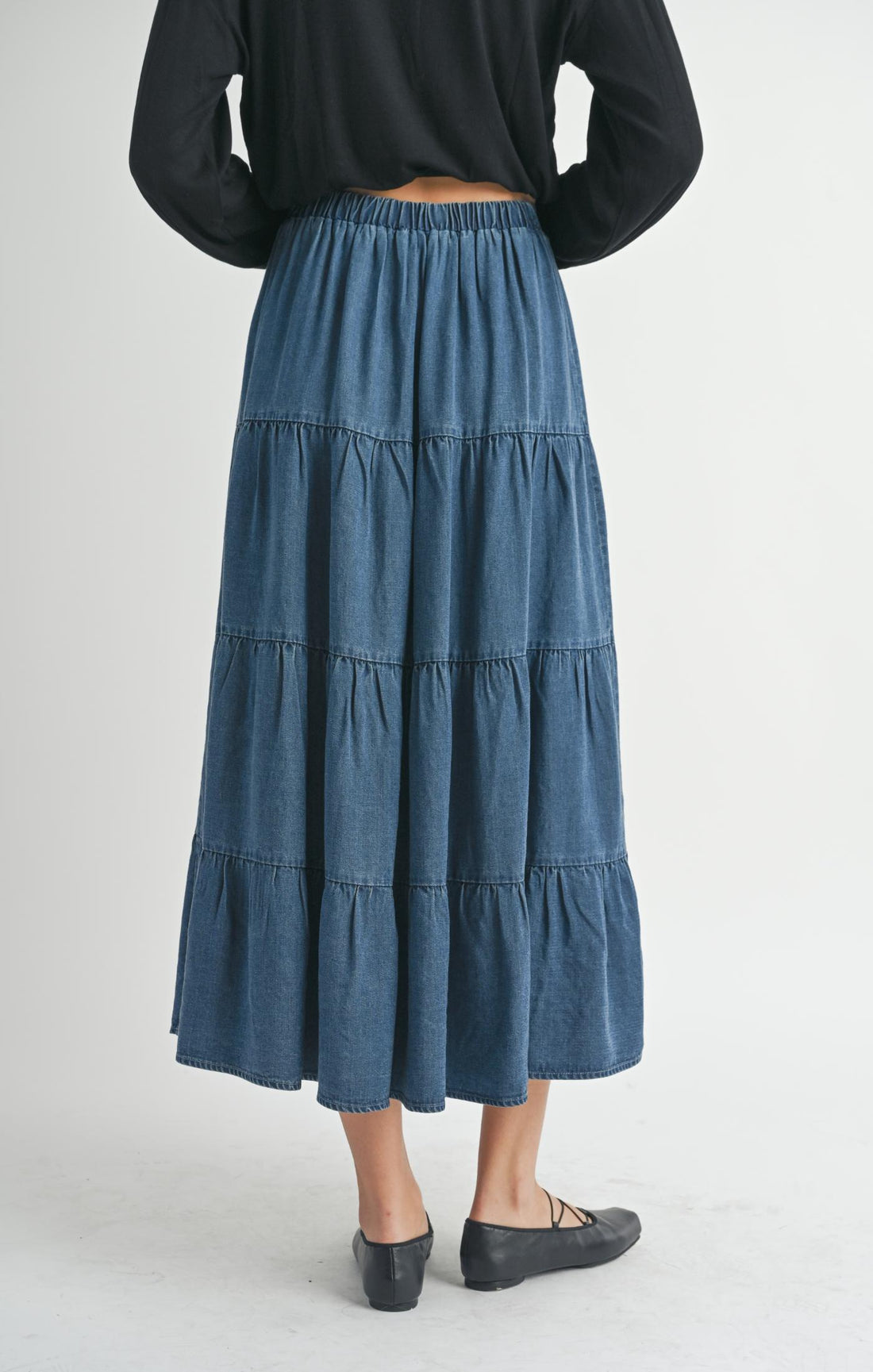 ARCHIVES TIERED MAXI SKIRT