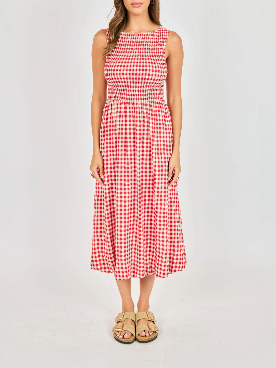 APPLE BUTTER MIDI DRESS