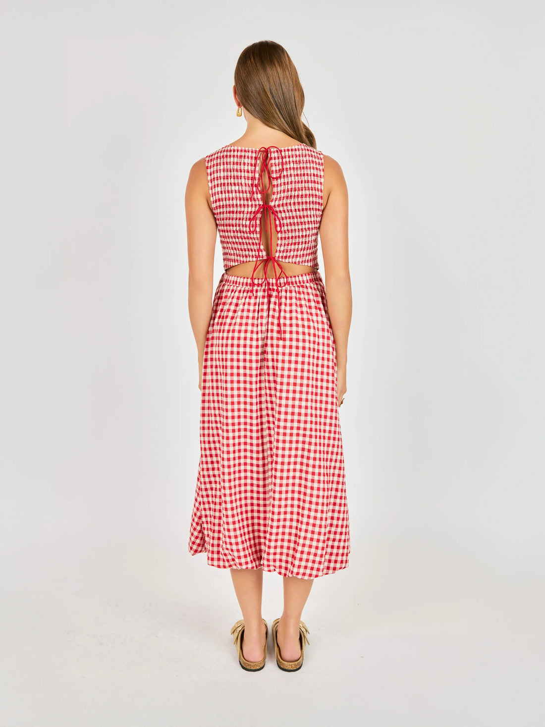 APPLE BUTTER MIDI DRESS