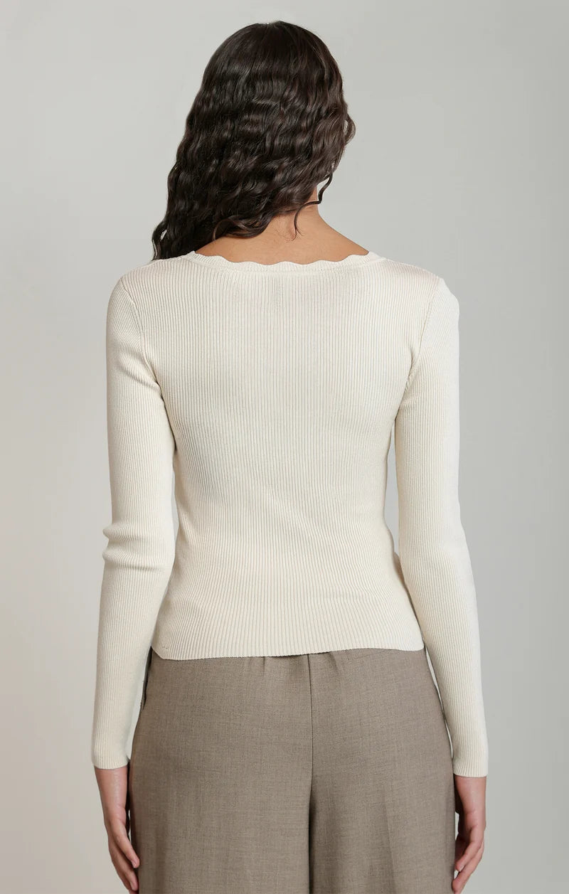Scallop Sweater Top