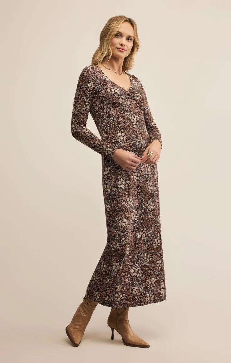 SABLE FLORAL MIDI DRESS