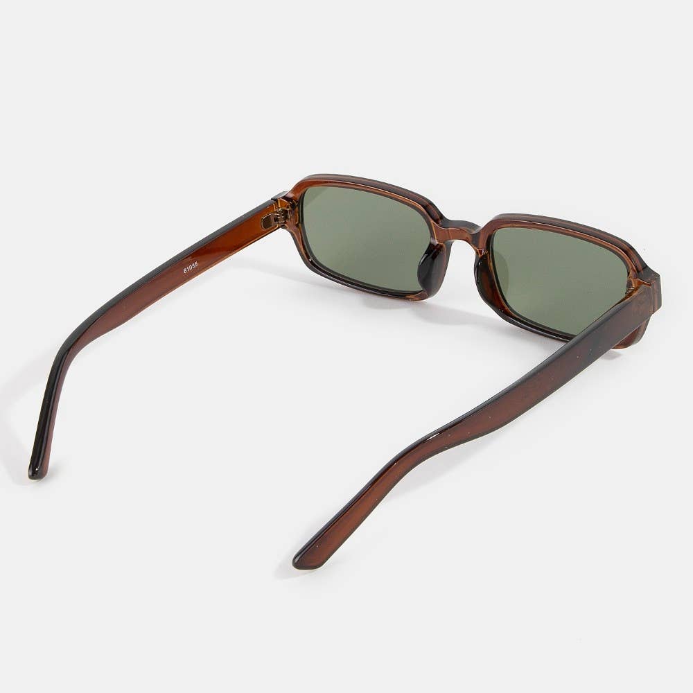 Star Accent Detail Rectangle Frame Sunglasses