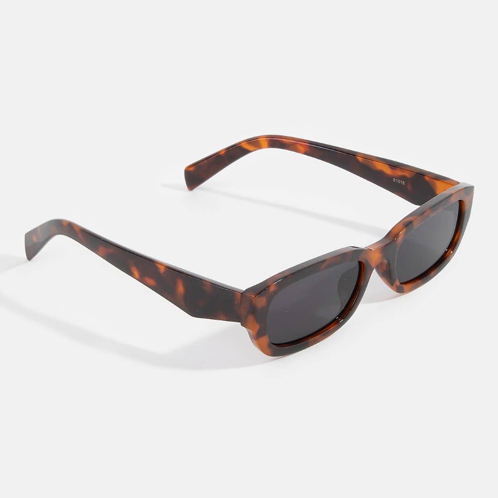 Slim Rectangular Wrap Sunglasses Set