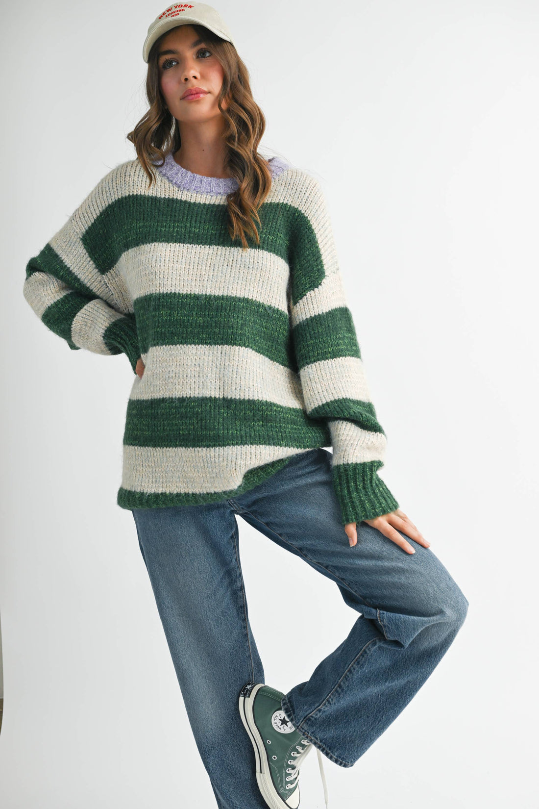 GWEN OVERSIZED STRIPED SWEATER