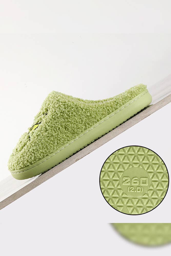 GREEN GRINCH SLIPPERS