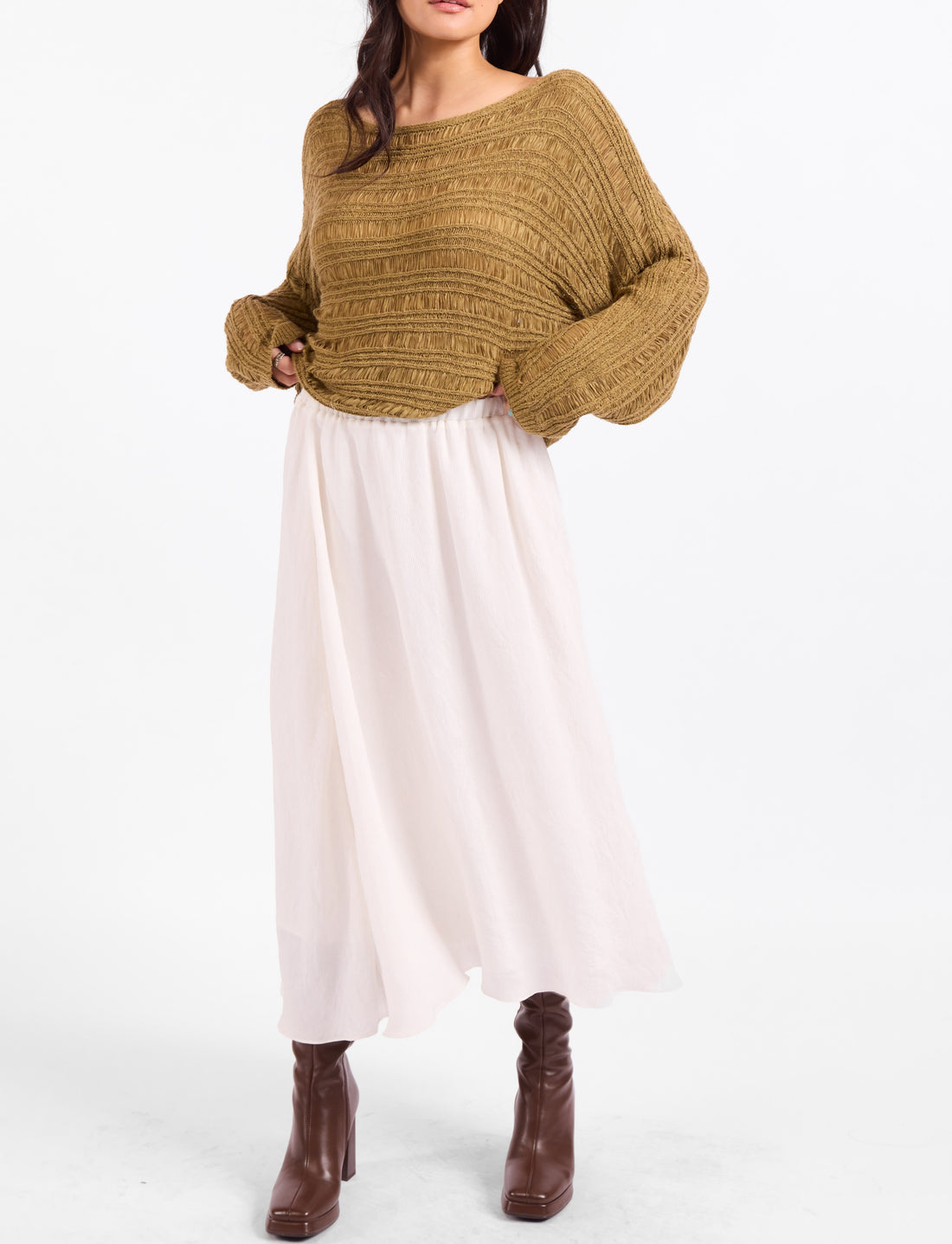 SEPIA SKY MIDI SKIRT