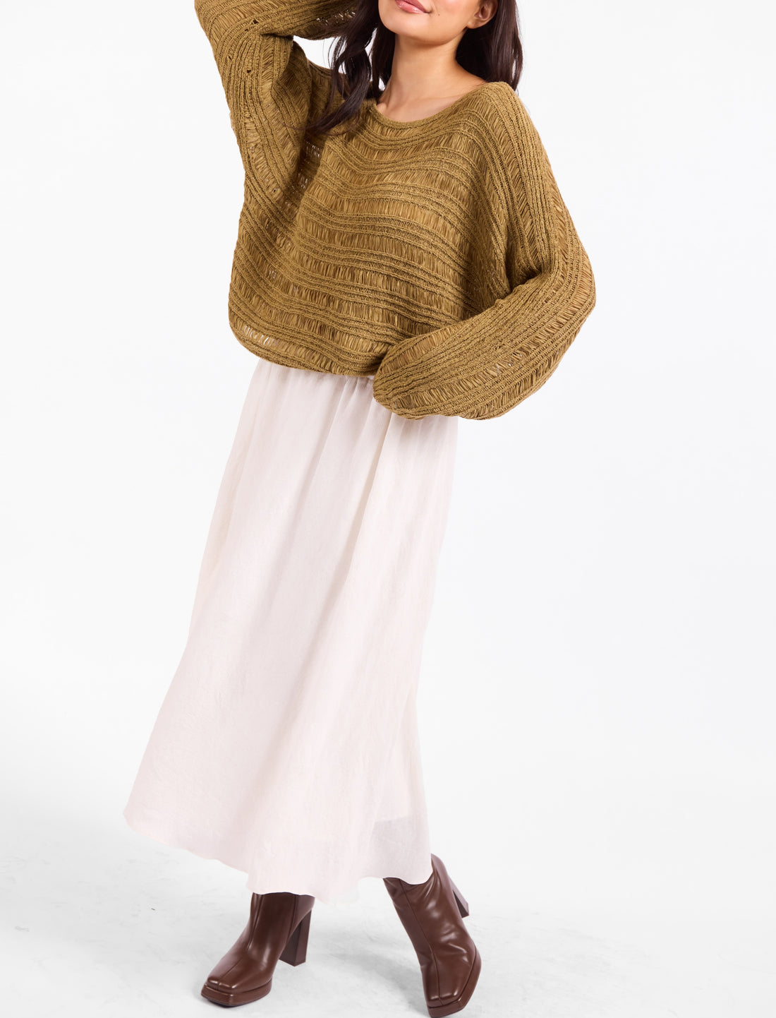 SEPIA SKY MIDI SKIRT